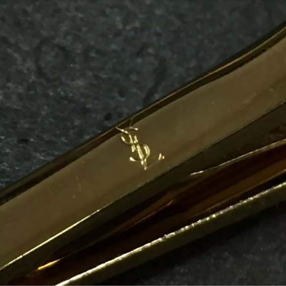 Authentic Christian Dior Yves Saint Laurent Gold Tone Cufflinks & tie clip PICK1 - Picture 7 of 11